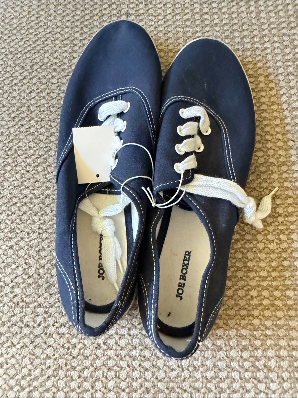 Joe Boxer Navy Canvas Casual Lace-Up Shoes